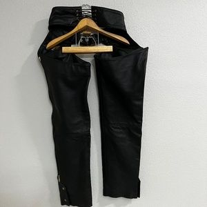 Protech Leather Motorcycle Chaps